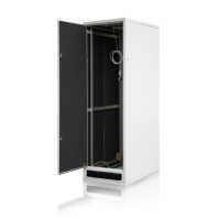 Schallgedämmter Serverschrank SILENCE RACK - 42 HE - 4 SILENT-Lüfter - 600 x 1.000 mm - Sichttür - Vollblechtür - lichtgrau