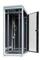 Schallgedämmter Serverschrank SILENCE RACK - 42 HE - 4 SILENT-Lüfter - 600 x 600 mm - Sichttür - Vollblechtür - lichtgrau