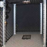 Schallgedämmter 19"-Schrank SILENCE RACK Office - 18 HE - 600x600 mm - schwarz