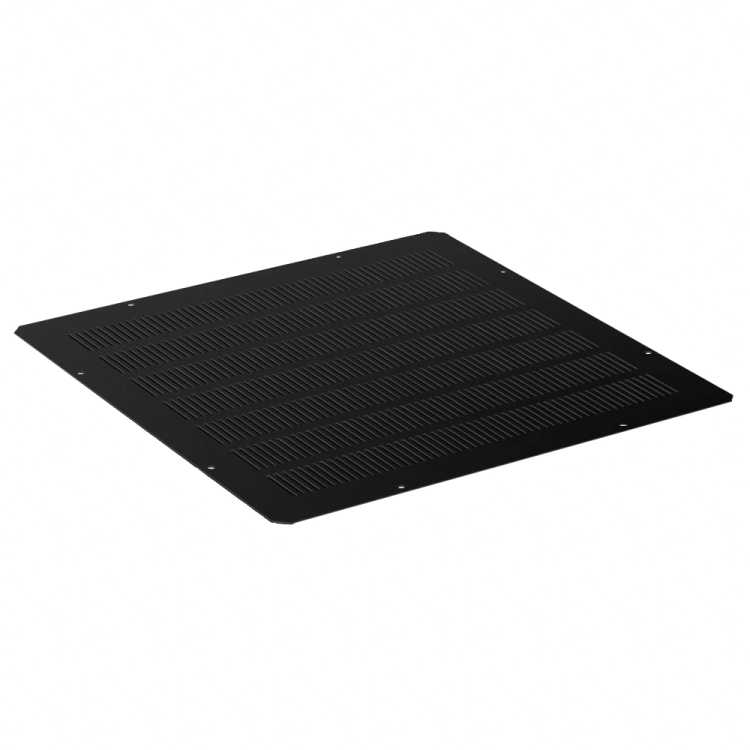 Abdeckplatte für SZB/Silence Rack Dach/Boden - perforiert - groß - 380x380 mm - schwarz