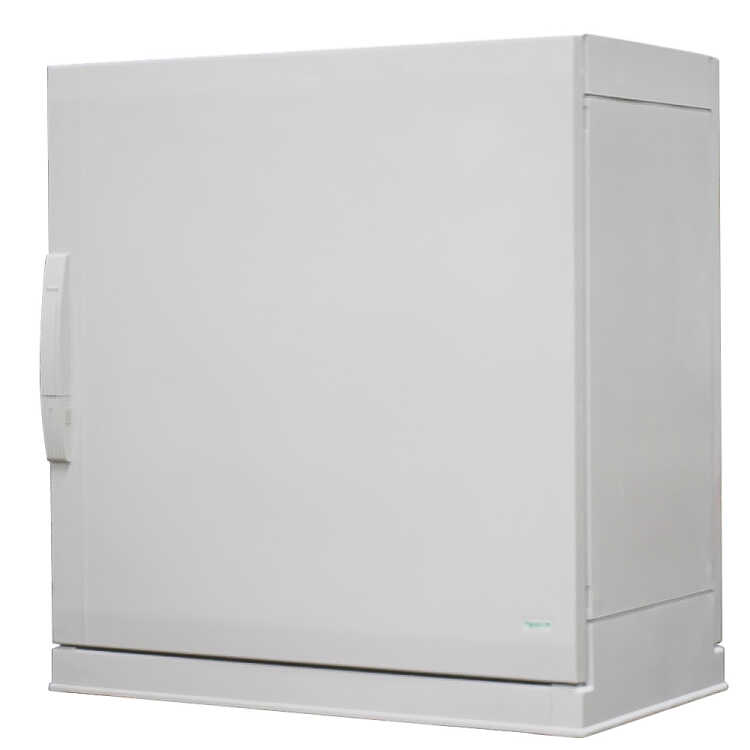 19"-Outdoor-Netzwerkschrank - PLAZ - SCHNEIDER ELECTRIC - Polyester - 12 HE - BT 750x620 mm - Geschlossene Tür - IP54 - lichtgrau