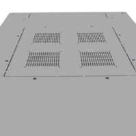 Kleiner 19"-Netzwerkschrank SZB IT - 18 HE - 600 x 600mm - Glastür - lichtgrau