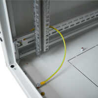 Kleiner 19"-Netzwerkschrank SZB IT - 18 HE - 600 x 600mm - Glastür - Rückwand - lichtgrau