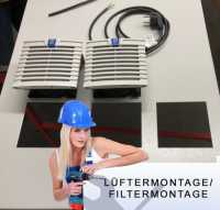 Lüftermontage / Filtermontage mit Bohrungen +...