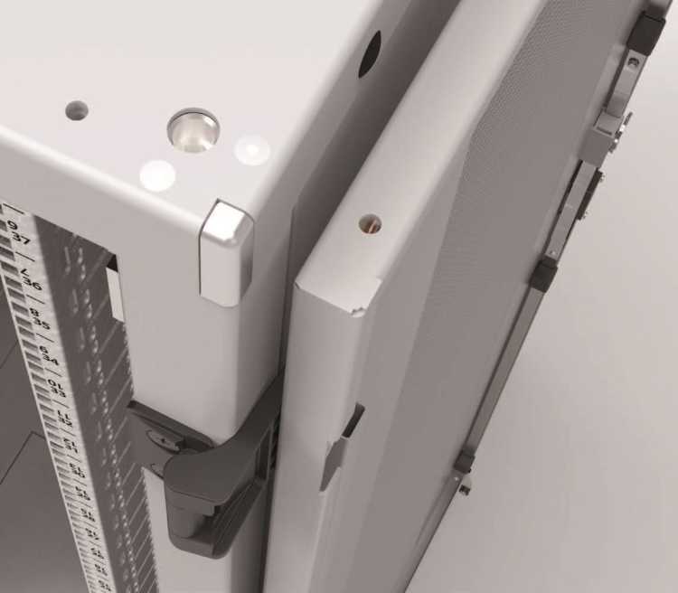 19-Serverschrank SZB IT - 42 HE - 600 x 1000 mm - perforierte Doppel-Türen - ohne Seitenwände - lichtgrau