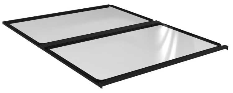 Dachmodul für Einhausungskorridor - 800 x 1200 mm - schwarz