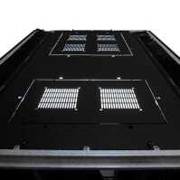 Highend Serverschrank ZSERVER - 42 HE - 600x1200 mm - 1500 kg Traglast - perforierte Tür/Doppeltür - schwarz