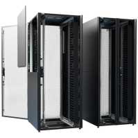 Highend Serverschrank ZSERVER - 42 HE - 800x1200 mm - 1500 kg Traglast - perforierte Türen - schwarz