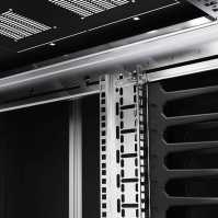 Highend Serverschrank ZSERVER - 42 HE - 600x1200 mm - 1500 kg Traglast - perforierte Türen - lichtgrau