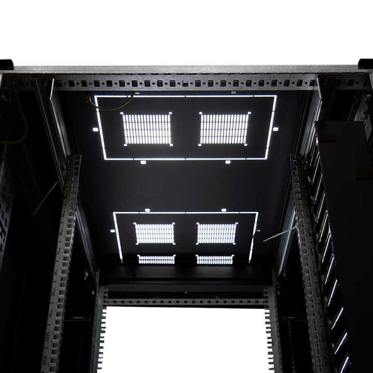 Highend Serverschrank ZSERVER - 45 HE - 600x1000 mm - 1500 kg Traglast - perforierte Türen - lichtgrau