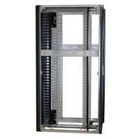 Highend Serverschrank ZSERVER - 47 HE - 600x1200 mm - 1500 kg Traglast - perforierte Türen - lichtgrau