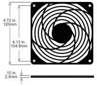 Kunststoffschutzgitter (Flach) für Ventilatoren mit...