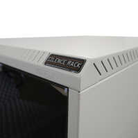 Kleiner schallgedämmter 19"-Serverschrank RCA von TRITON - 12 HE - 600x1000 mm - 2x Lüfter Silence Noctua - lichtgrau