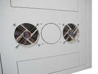 Kleiner schallgedämmter 19"-Serverschrank RCA von TRITON - 12 HE - 600x1000 mm - 2x Lüfter Silence Noctua - lichtgrau