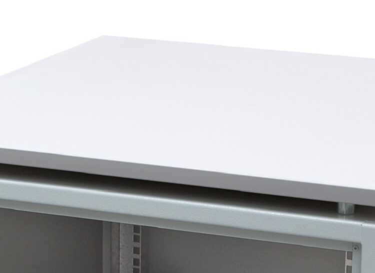 Deko-Holzplatte "Lichtgrau" für Server-/Netzwerkschränke - für Schrankdachmaße B 600 x T 1.000 mm