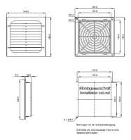 IP 55 Blendrahmen/Blindverschluss zum Schließen von Montageausschnitten 125 x 125 mm