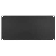 19"-Blindplatte/Rackblende - 5 HE - stabile Metall-Version - schwarz