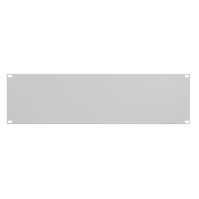 19"-Blindplatte/Rackblende - 3 HE - stabile Metall-Version - lichtgrau