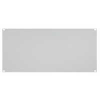 19"-Blindplatte/Rackblende - 5 HE - stabile Metall-Version - lichtgrau