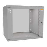 19"-Wandverteiler TAUNUS von IT-BUDGET - 9 HE - 450 mm Tiefe - Sichttür - Schloss - lichtgrau