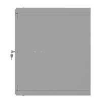 19"-Wandverteiler TAUNUS von IT-BUDGET - 9 HE - 450 mm Tiefe - Sichttür - Schloss - lichtgrau
