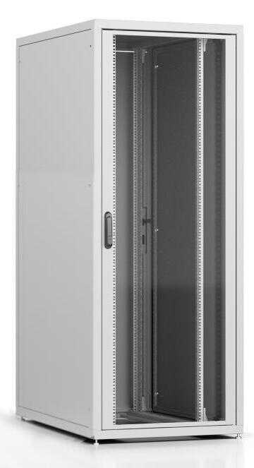 19"-Netzwerkschrank PX Rack SCHÄFER - BxT 800 x 600 mm - 43 HE - Sichttür/Rückwand - lichtgrau