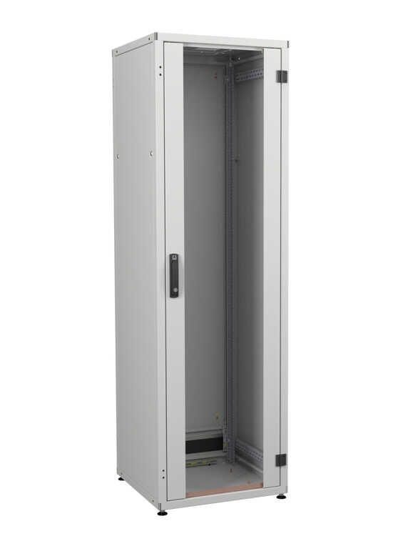 19"-Netzwerkschrank SZB IT - 42 HE - 600 x 800mm - Sichttür - Vollblechtür - lichtgrau