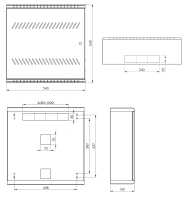 19"-Wandverteiler - platzsparender 3 + 4 HE...