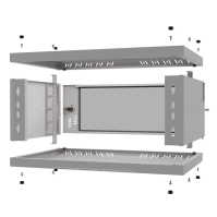 19"-Wandverteiler TAUNUS von IT-BUDGET - 4 HE - 350 mm Tiefe - Sichttür - Schloss - lichtgrau