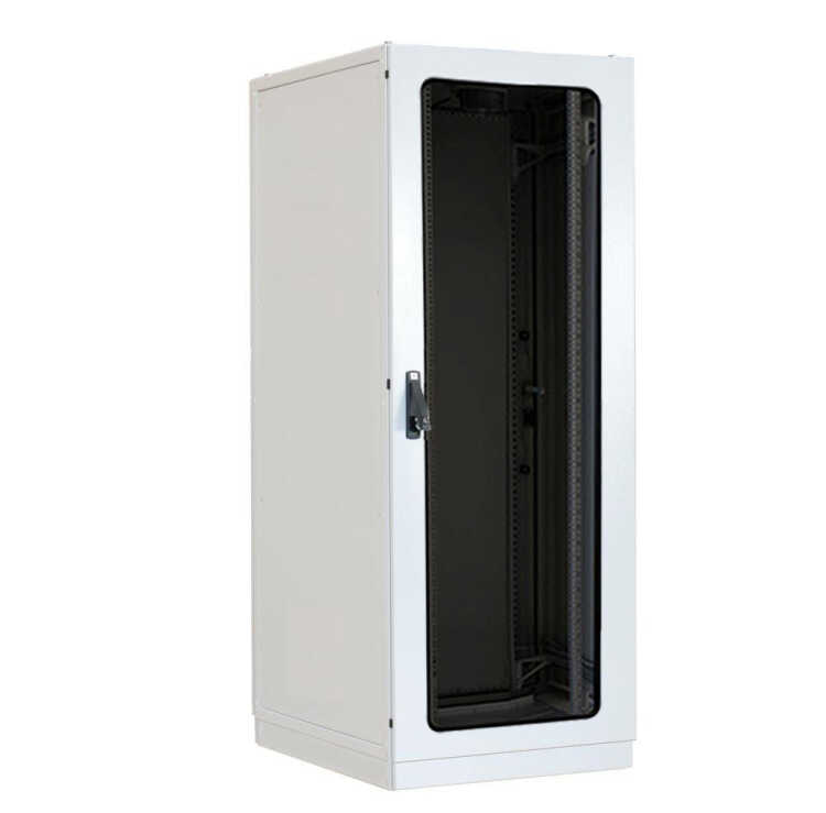 19"-Serverschrank SZE2 - Schutzart IP54 - 42 HE - BxT 800 x 800 mm - Sichttür - Vollblechtür - Sockel - lichtgrau