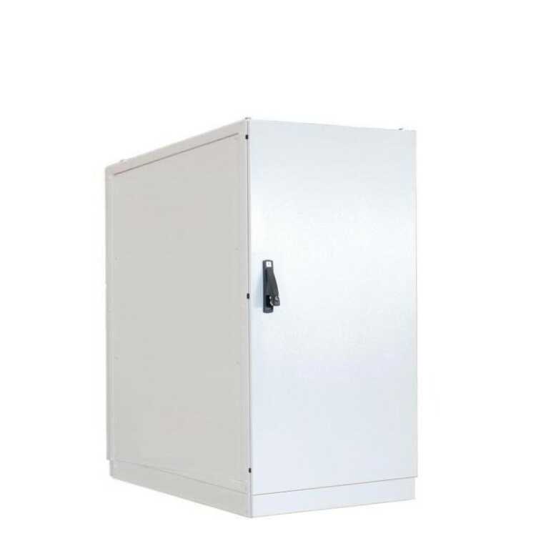 Serverschrank SZE2 mit Klimaanlage von Cosmotec/Stulz - Kühlleistung 300 - 2000 W - 24 HE - 600x800 mm - Vollblechtüren - Sockel - lichtgrau