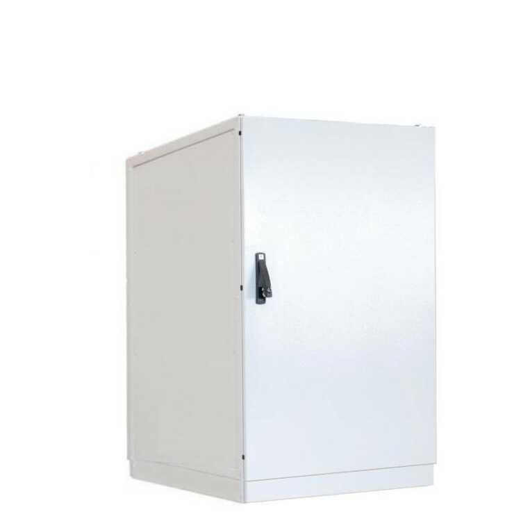 Serverschrank SZE2 mit Klimaanlage von Cosmotec/Stulz - Kühlleistung 300 - 4000 W - 33 HE - 800x800 mm - Vollblechtüren - Sockel - lichtgrau