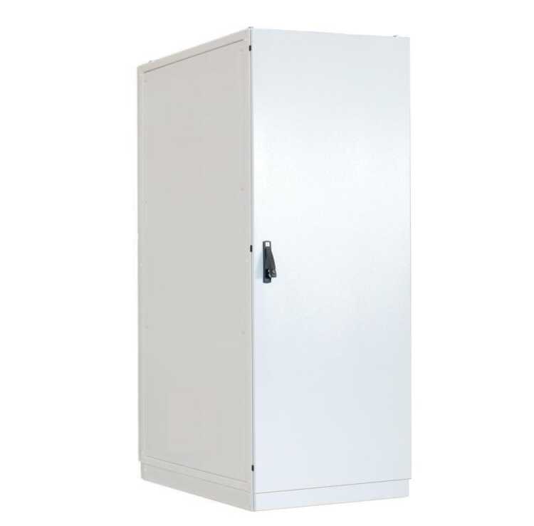 Serverschrank SZE2 mit Klimaanlage von Cosmotec/Stulz - Kühlleistung 300 - 5600 W - 45 HE - 800x1000 mm - Vollblechtüren - Sockel - lichtgrau