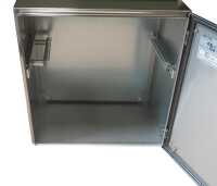 19"-Netzwerkschrank Edelstahl ELDON - für Chemie-, Gastro-, Lebensmittel-Bereich - 4 HE Vertikaleinbau - HBT 600x600x300 mm