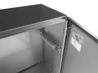 19"-Netzwerkschrank Edelstahl ELDON - für Chemie-, Gastro-, Lebensmittel-Bereich - 4 HE Vertikaleinbau - HBT 600x600x300 mm