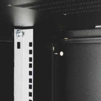 19"-Serverschrank SJB - 15 HE - BxT 600x800 mm - Vollblechtür - Rückwand - schwarz