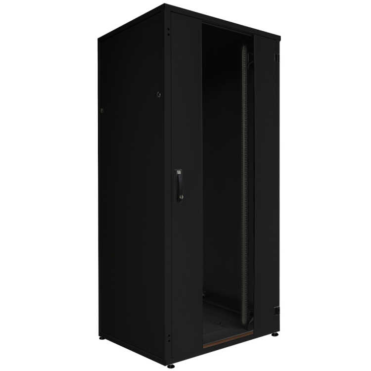 19"-Netzwerkschrank SZB IT - 42 HE - 800 x 800mm - Sichttür - Vollblechtür - schwarz