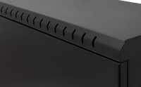 19"-Wandverteiler - platzsparender 3 HE tiefenvariabler Vertikal-Einbau - Tiefe 180 mm - Einbautiefe bis 300 mm - schwarz
