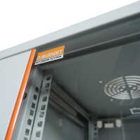 19"-Netzwerkschrank SWA von IT-BUDGET - 6 HE - BxT 570 x 450 mm - Sichttür - Seiten abnehmbar - Wand- + Standmontage - lichtgrau