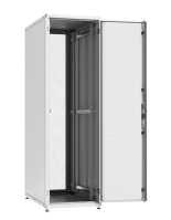 19"-Serverschrank SZB IT - 42 HE - 600 x 1000 mm - perf. Fronttür - perforierte Doppel-Rücktür - lichtgrau