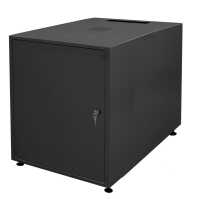 19"-Serverschrank SJB - 18 HE - BxT 600x800 mm - Vollblechtür - Rückwand - schwarz