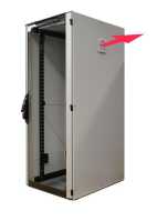 Staubschutz 19"-Serverschrank VX IT Rack RITTAL resistered - inkl. 3 Aktiv-Lüftern - 42 HE - BxT 800x800 mm - Sicht-/Vollblechtür - lichtgrau
