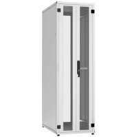 19"-Netzwerkschrank SZB IT - 42 HE - 600 x 600 mm - geteilte perforierte Doppel-Türen vorne und hinten - lichtgrau