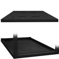 Offener 19"-Schrank - 42 HE - 800 x 1200 mm - 4 Montageschienen - 1000 kg Traglast - schwarz - konfigurierbar