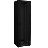 19"-Netzwerkschrank SZB IT - 42 HE - 600 x 600 mm - Sichttür - Vollblechrücktür - schwarz