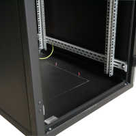 19"-Netzwerkschrank SZB IT - 42 HE - 600 x 800 mm - perforierte Türen vorne und hinten - schwarz