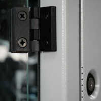 Schallgedämmter Serverschrank SILENCE RACK - 18 HE - 2 SILENT-Lüfter - 800 x 800 mm - Glastür - Rückwand - lichtgrau