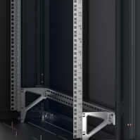 19"-Serverschrank SZB IT - 42 HE - 800 x 1000 mm - Vollblechfronttür - geteilte Doppel-Vollblechrücktür - schwarz