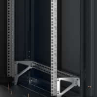 19"-Serverschrank SZB IT - 42 HE - 800 x 1000 mm - Sichttür - perforierte, geteilte Doppel-Rücktür - schwarz