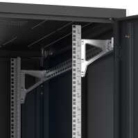 19"-Serverschrank SZB IT - 42 HE - 800 x 1000 mm - Sichttür - perforierte, geteilte Doppel-Rücktür - schwarz